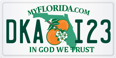 FL license plate DKAI23