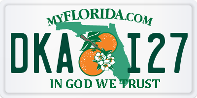 FL license plate DKAI27