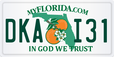 FL license plate DKAI31
