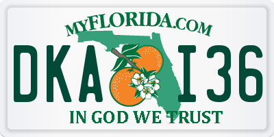 FL license plate DKAI36