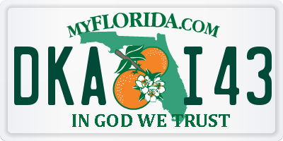 FL license plate DKAI43