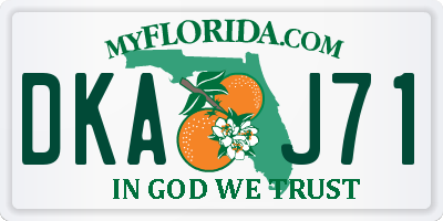 FL license plate DKAJ71