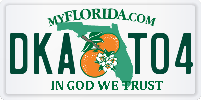 FL license plate DKAT04