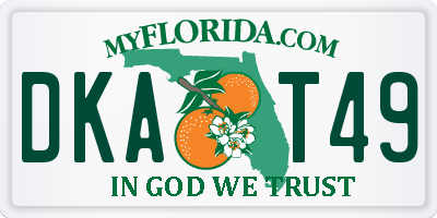 FL license plate DKAT49