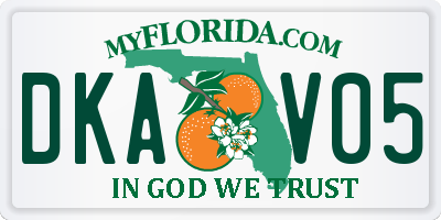 FL license plate DKAV05
