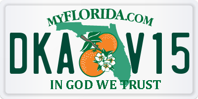 FL license plate DKAV15