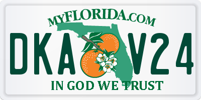 FL license plate DKAV24