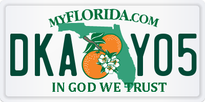 FL license plate DKAY05