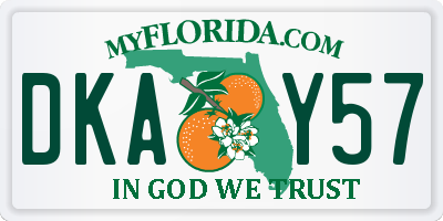 FL license plate DKAY57