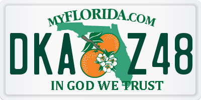 FL license plate DKAZ48