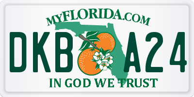 FL license plate DKBA24