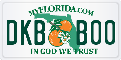 FL license plate DKBB00