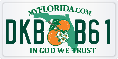 FL license plate DKBB61
