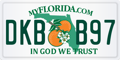 FL license plate DKBB97