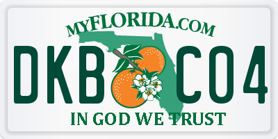 FL license plate DKBC04