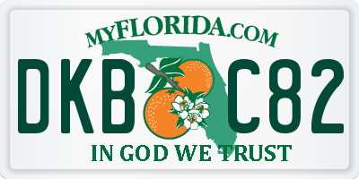 FL license plate DKBC82