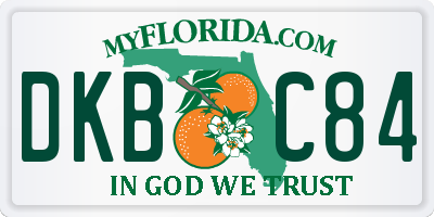 FL license plate DKBC84