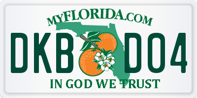 FL license plate DKBD04