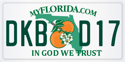 FL license plate DKBD17