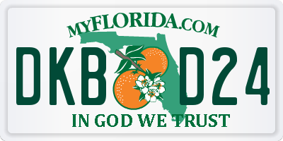 FL license plate DKBD24