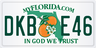 FL license plate DKBE46