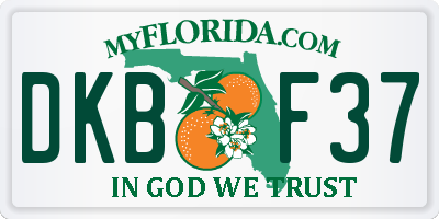 FL license plate DKBF37