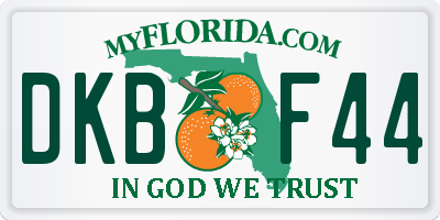 FL license plate DKBF44