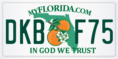 FL license plate DKBF75