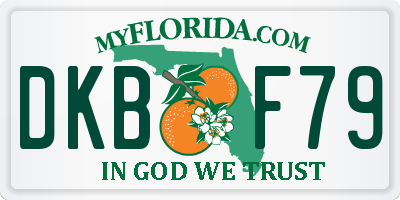 FL license plate DKBF79