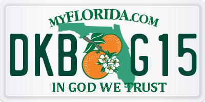 FL license plate DKBG15