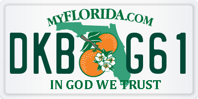 FL license plate DKBG61