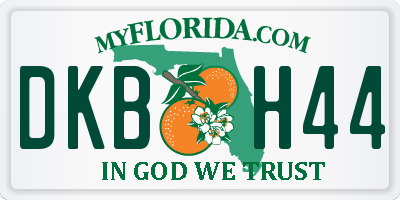 FL license plate DKBH44