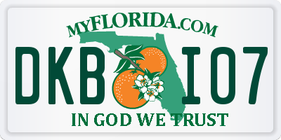 FL license plate DKBI07