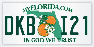 FL license plate DKBI21