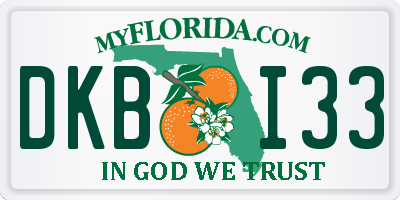 FL license plate DKBI33