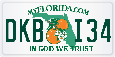 FL license plate DKBI34