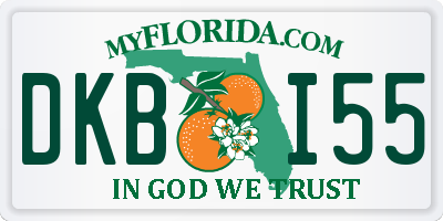 FL license plate DKBI55