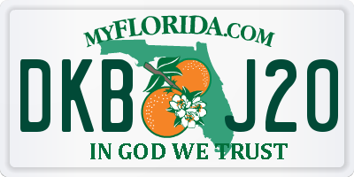 FL license plate DKBJ20