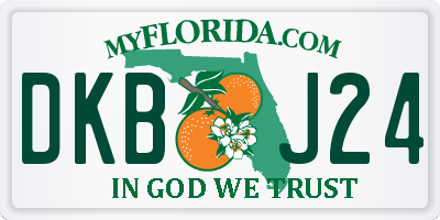 FL license plate DKBJ24