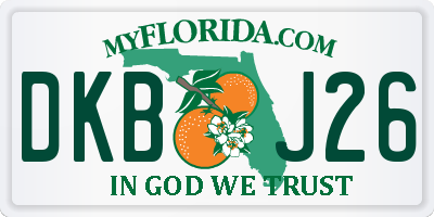 FL license plate DKBJ26