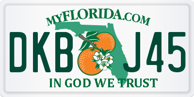 FL license plate DKBJ45