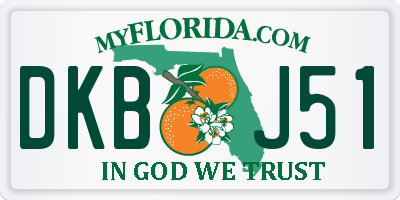 FL license plate DKBJ51