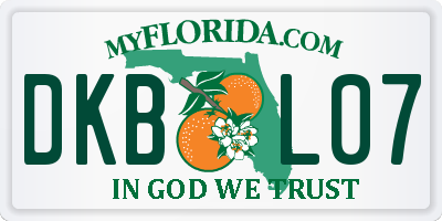 FL license plate DKBL07