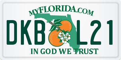 FL license plate DKBL21