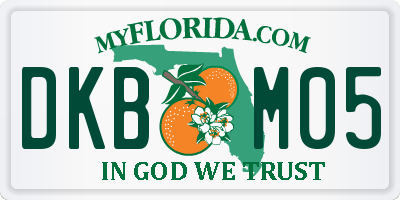 FL license plate DKBM05
