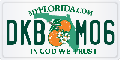FL license plate DKBM06