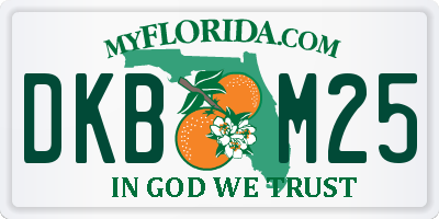 FL license plate DKBM25