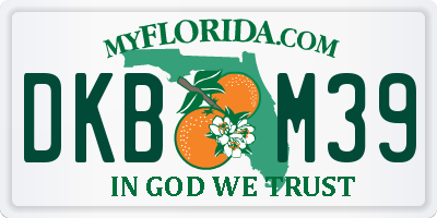 FL license plate DKBM39