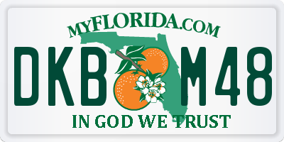 FL license plate DKBM48