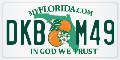FL license plate DKBM49